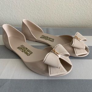 Ferragamo Jelly Nude Flats Size 7 (Not Leather)